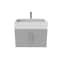 Castello Usa Amazon 24-inch Gray Vanity Set with White Top and Chrome Handles CB-MC-24G-CHR-2056-WH - alternate 2